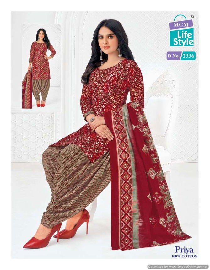 Priya Vol 23 By MCM Lifestyle Daily Wear Printed Cotton Dress Material Wholesale Market In Surat